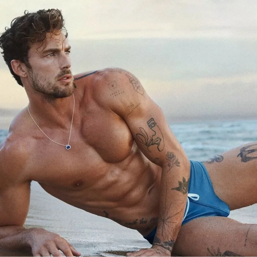 2(X)IST 2xist “Rio” Submerged/Cerulean Blue Swim Brief S/Small Rare - Picture 9 of 10